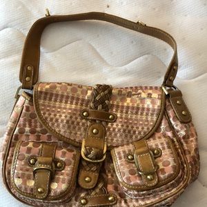 Rafe pink and gold bag